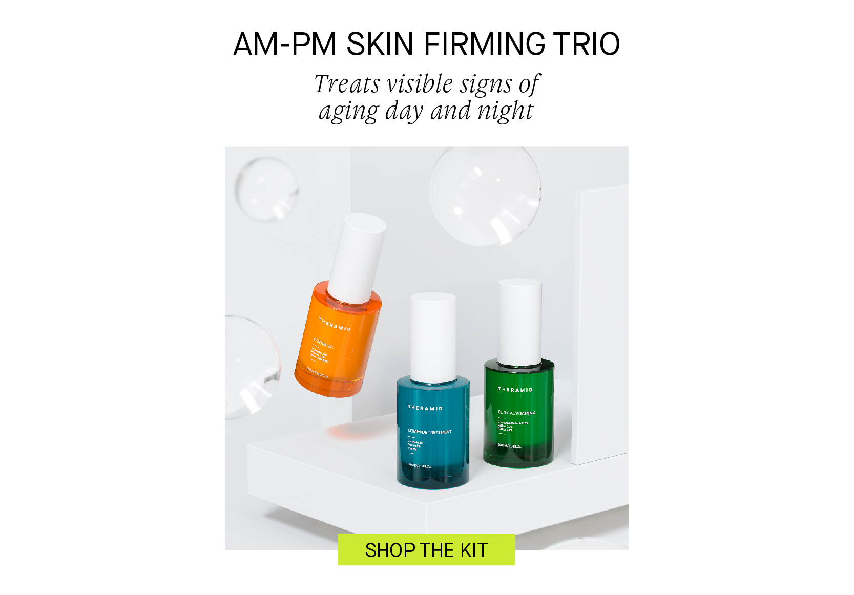 AM-PM SKIN FIRMING TRIO Treats visible signs of aging day and night 